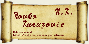 Novko Kuruzović vizit kartica